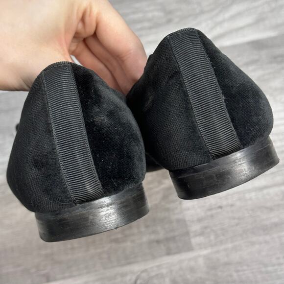 Jon Josef Velvet Gold embroidered Cat loafers Black Made in Spain Womens 9 1/2 - Picture 9 of 9